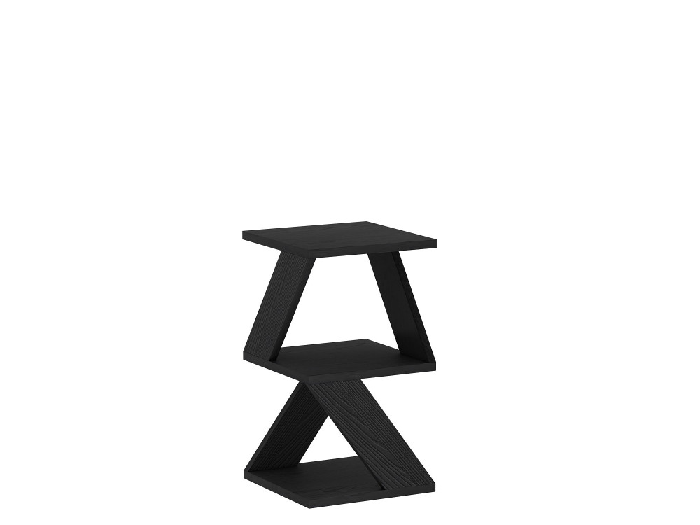 Tavolino in legno "Albeni" - 30 x 30 x 54 cm - Nero