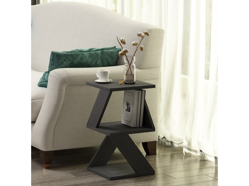 Tavolino in legno "Albeni" - 30 x 30 x 54 cm - Nero