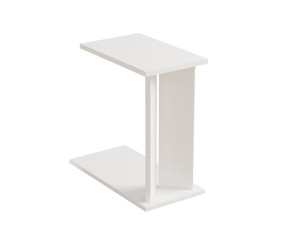 Tavolino in legno "Lun" - 25 x 50 x 48 cm - Bianco