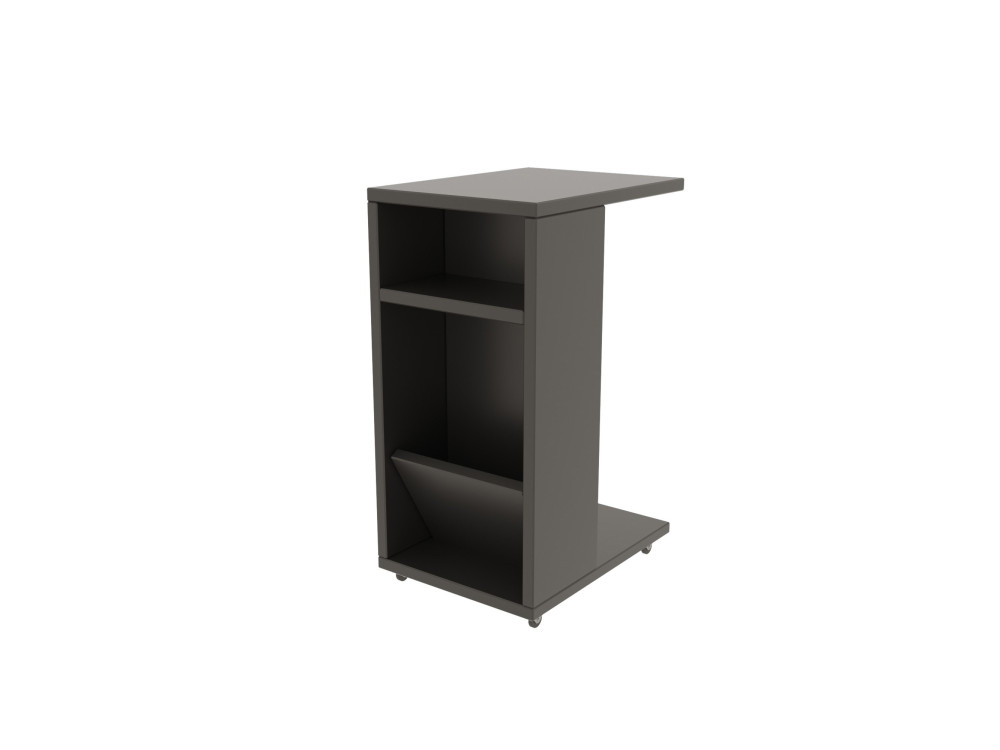 Tavolino in legno "Filinta" - 30 x 40 x 63 cm - Grigio antracite