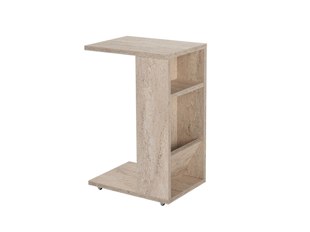 Tavolino in legno "Filinta" - 30 x 40 x 63 cm - Travertino