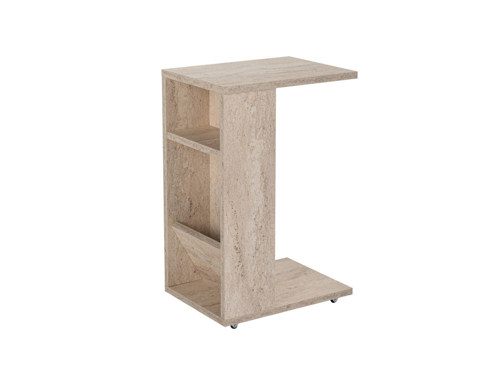 Tavolino in legno "Filinta" - 30 x 40 x 63 cm - Travertino