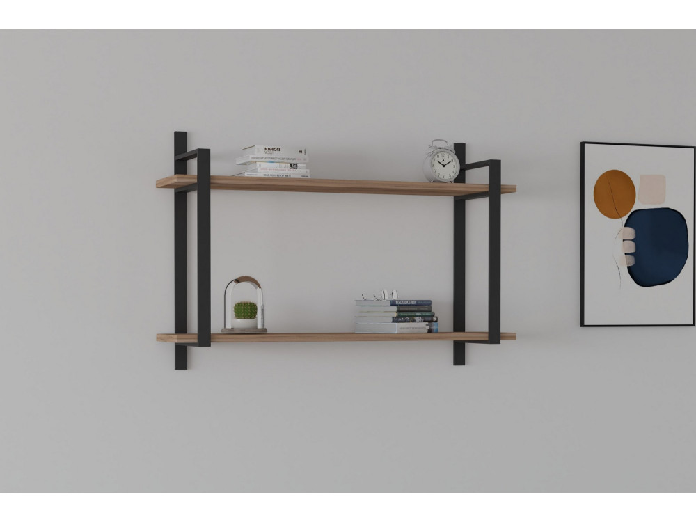 Mensola da parete in legno "Abat" - 90 x 22 x 60 cm - Noce