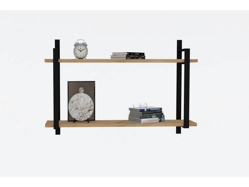 Mensola da parete in legno "Abat" - 90 x 22 x 60 cm - Noce