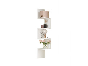 Mensola da parete in legno "WL9" - 22 x 22 x 117 cm - Bianco