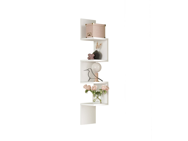 Mensola da parete in legno "WL9" - 22 x 22 x 117 cm - Bianco