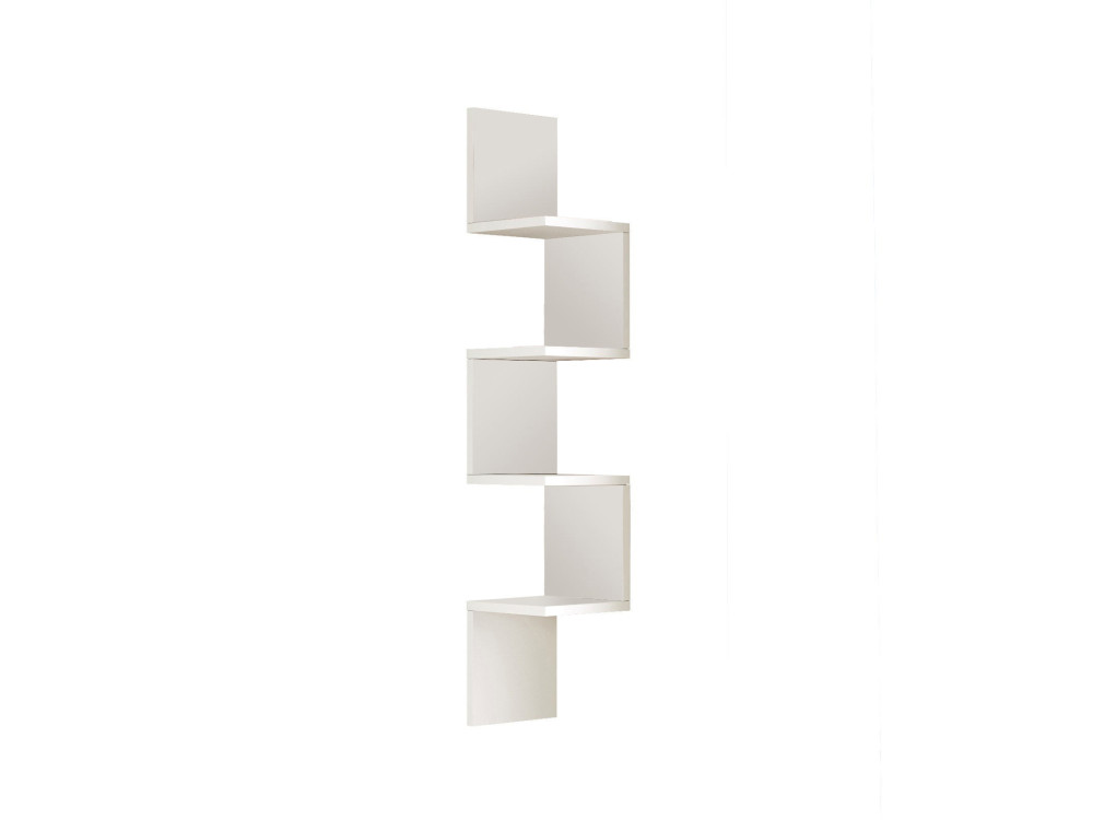 Mensola da parete in legno "WL9" - 22 x 22 x 117 cm - Bianco