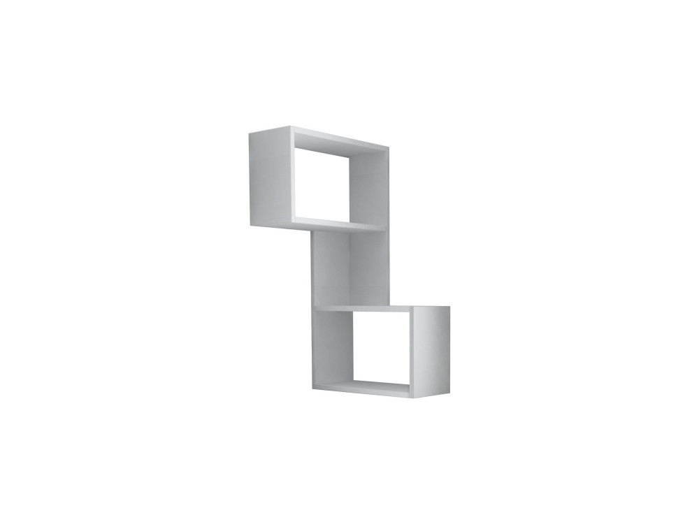 Mensola da parete in legno "Part" - 47 x 20 x 85 cm - Bianco