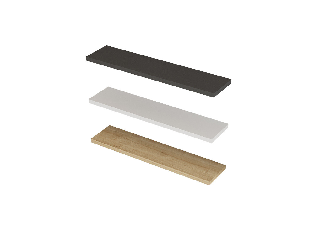 Mensola da parete in legno "Boss" - 60 x 1 x 14 cm - Zaffiro, antracite, bianco