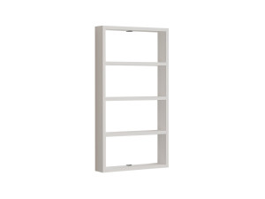 Mensola da parete in legno "Quatro" - 43 x 9 x 80 cm - Bianco