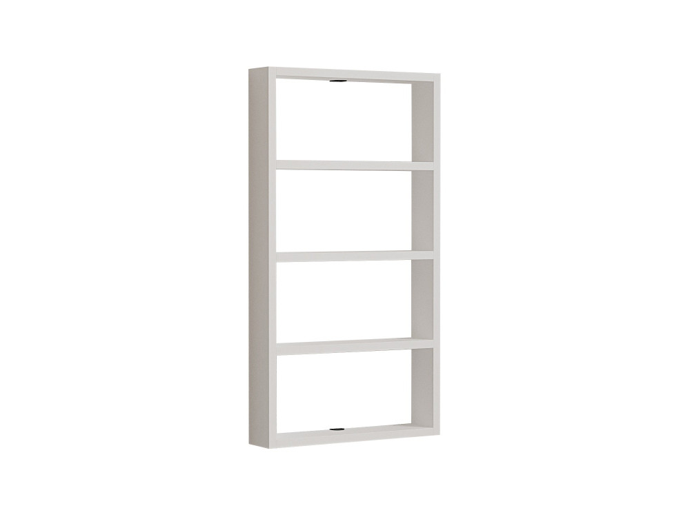 Mensola da parete in legno "Quatro" - 43 x 9 x 80 cm - Bianco