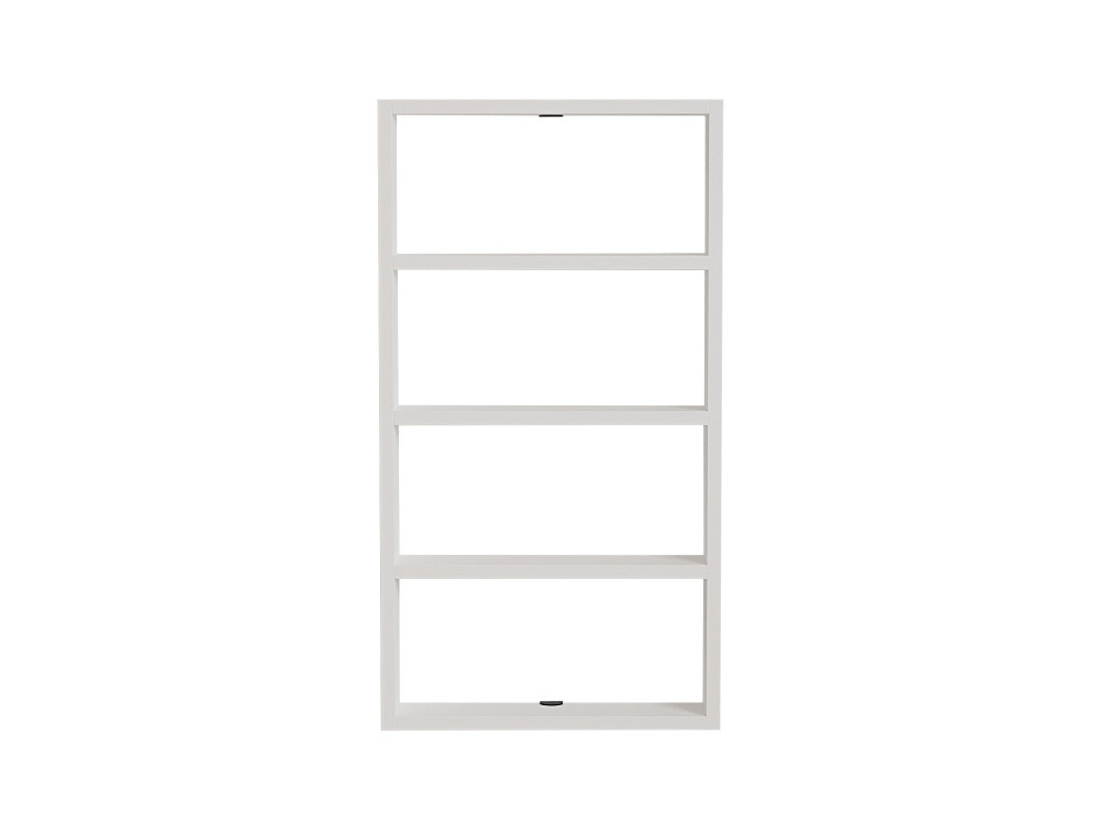 Mensola da parete in legno "Quatro" - 43 x 9 x 80 cm - Bianco