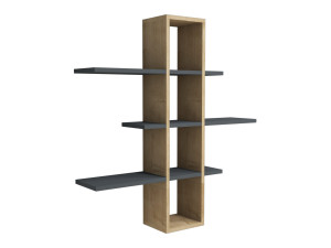 Mensola da parete in legno "Ardo" - 96 x 19 x 101 cm - Saphir, Antracite