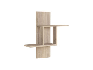 Mensola da parete in legno "Mill" - 64 x 20 x 70 cm - Rovere Sonoma
