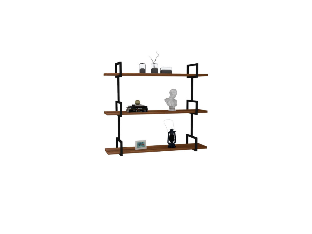 Mensola da parete in legno "Uras" - 87 x 22 x 76 cm - Noce