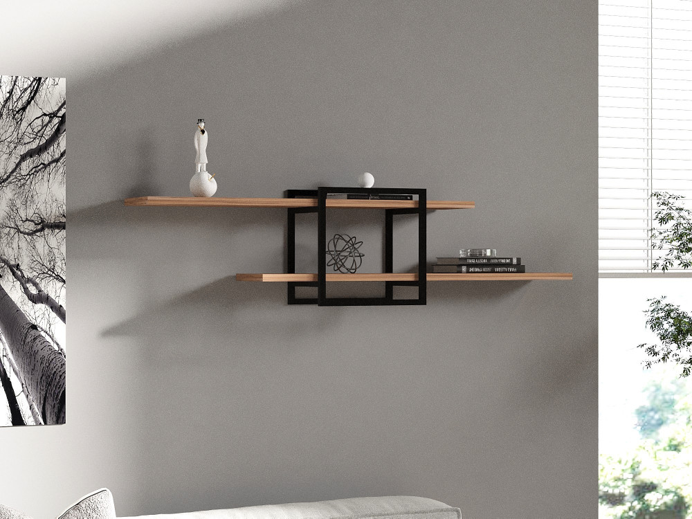 Mensola da parete in legno "Mone" - 120 x 18 x 30 cm - Pino Atlantico