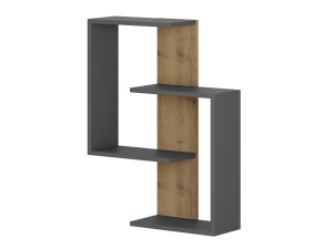 Mensola da parete in legno "Paranoid" - 64 x 22 x 85 cm - AntraciteOak