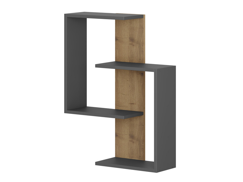 Mensola da parete in legno "Paranoid" - 64 x 22 x 85 cm - AntraciteOak