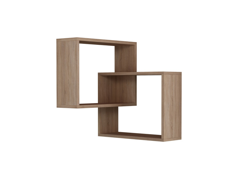 Mensola da parete in legno "Ring" - 68 x 60 x 68 cm - Rovere Sonoma
