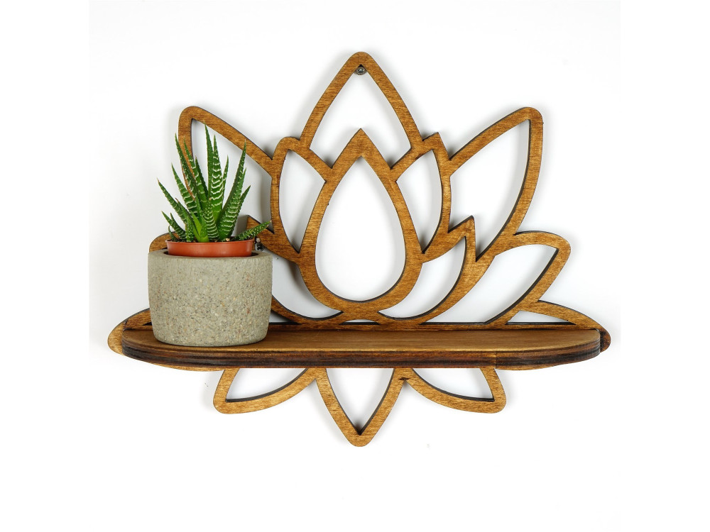 Scaffale da parete in legno "Raf264" - 33 x 10 x 26 cm - Noce