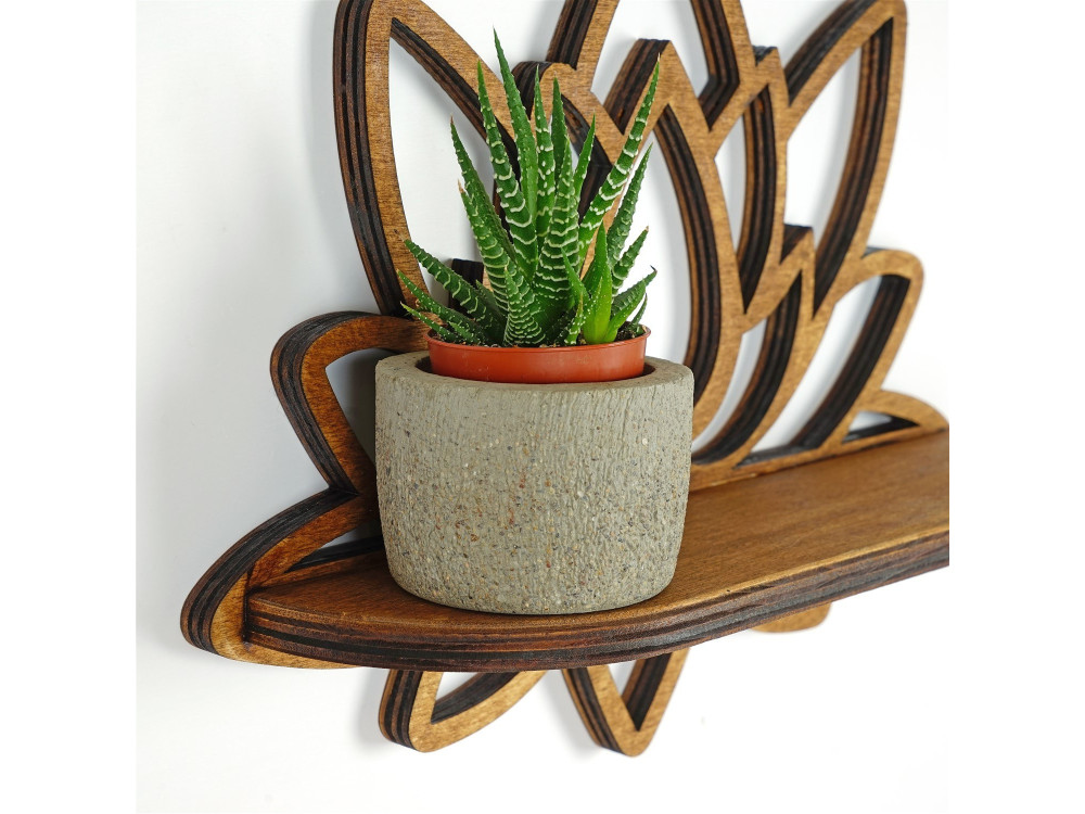 Scaffale da parete in legno "Raf264" - 33 x 10 x 26 cm - Noce
