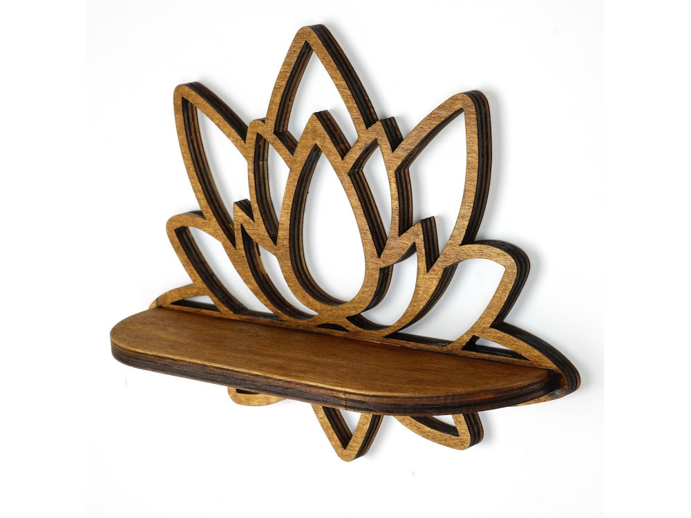 Scaffale da parete in legno "Raf264" - 33 x 10 x 26 cm - Noce