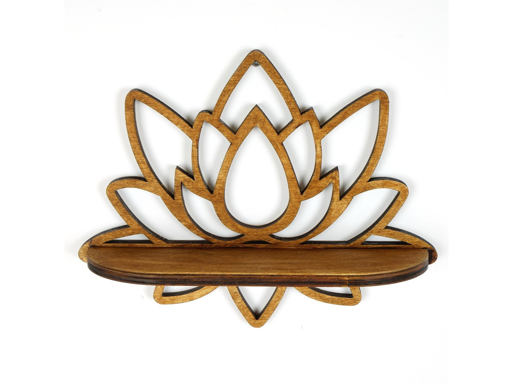 Scaffale da parete in legno "Raf264" - 33 x 10 x 26 cm - Noce