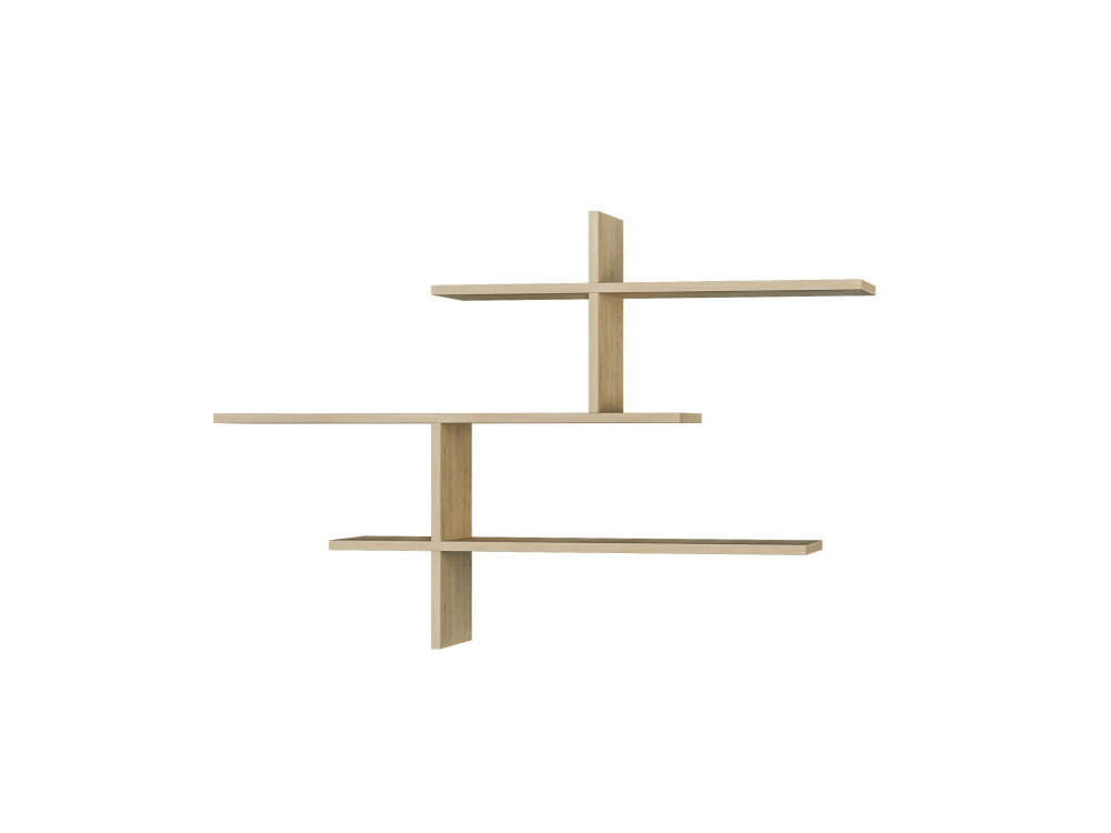 Mensola da parete in legno "Leo" - 123 x 22 x 80 cm - Rovere