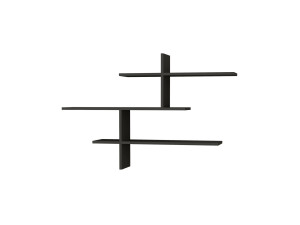 Mensola a muro in legno "Leo" - 123 x 22 x 80 cm - Antracite