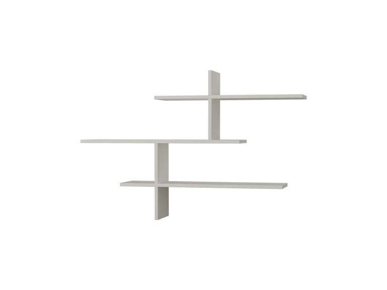 Scaffale da parete in legno "Leo" - 123 x 22 x 80 cm - Bianco