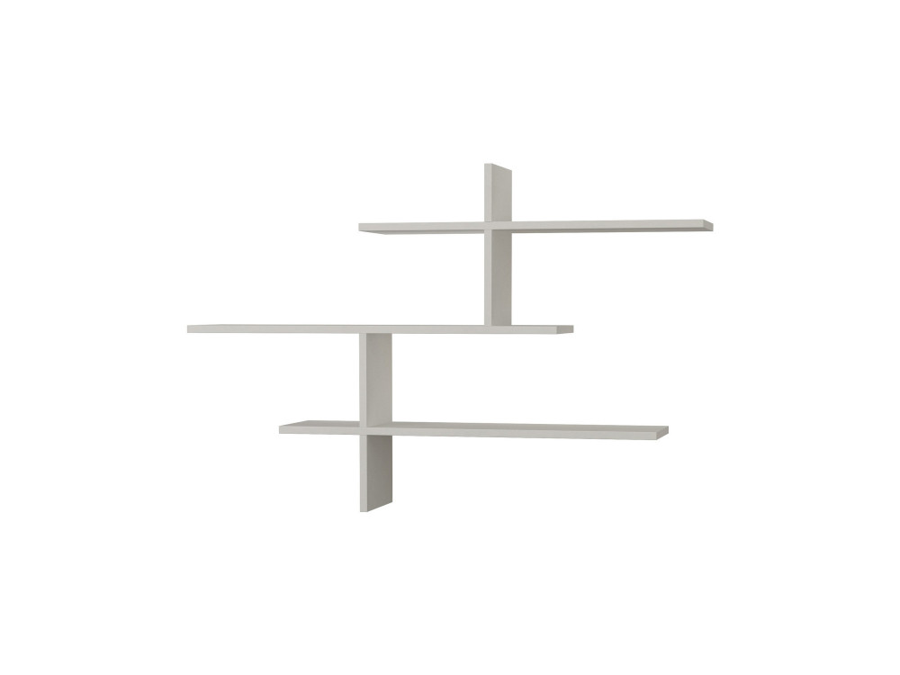 Scaffale da parete in legno "Leo" - 123 x 22 x 80 cm - Bianco