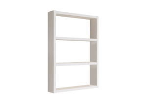 Mensola da parete in legno "PR1" - 43 x 9 x 60 cm - Bianco