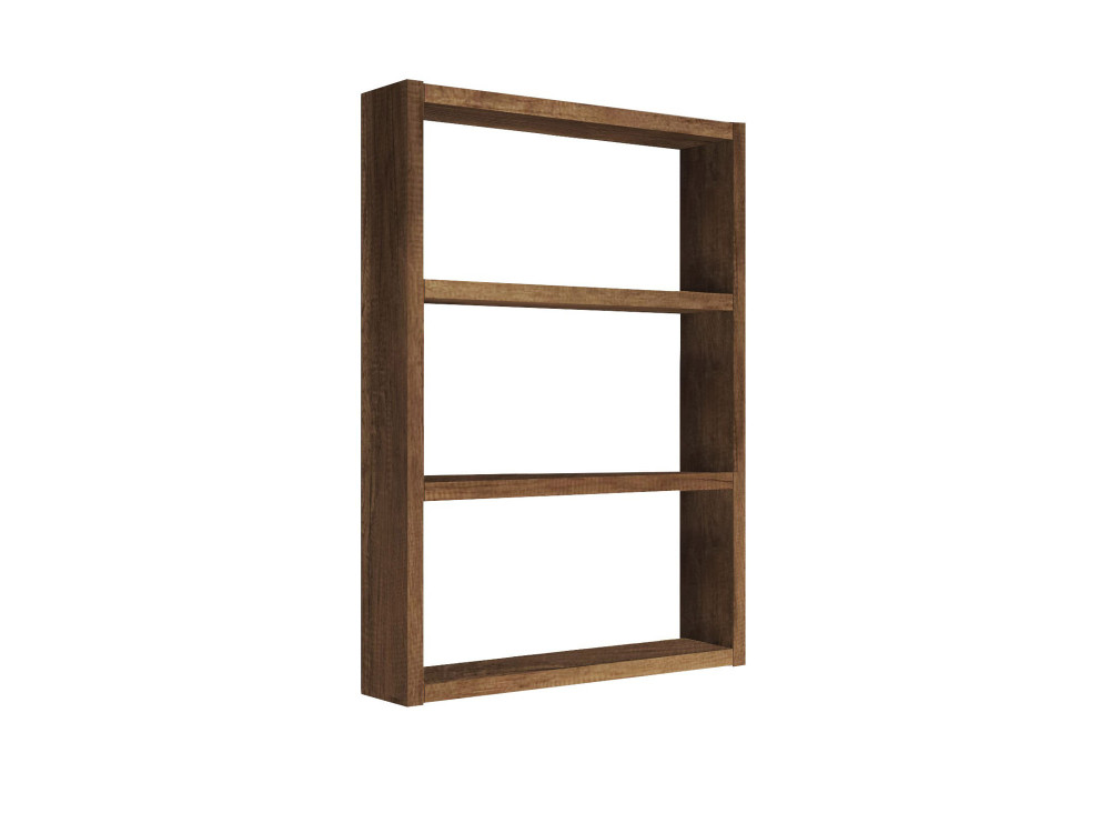 Mensola da parete in legno "PR1" - 43 x 9 x 60 cm - Noce
