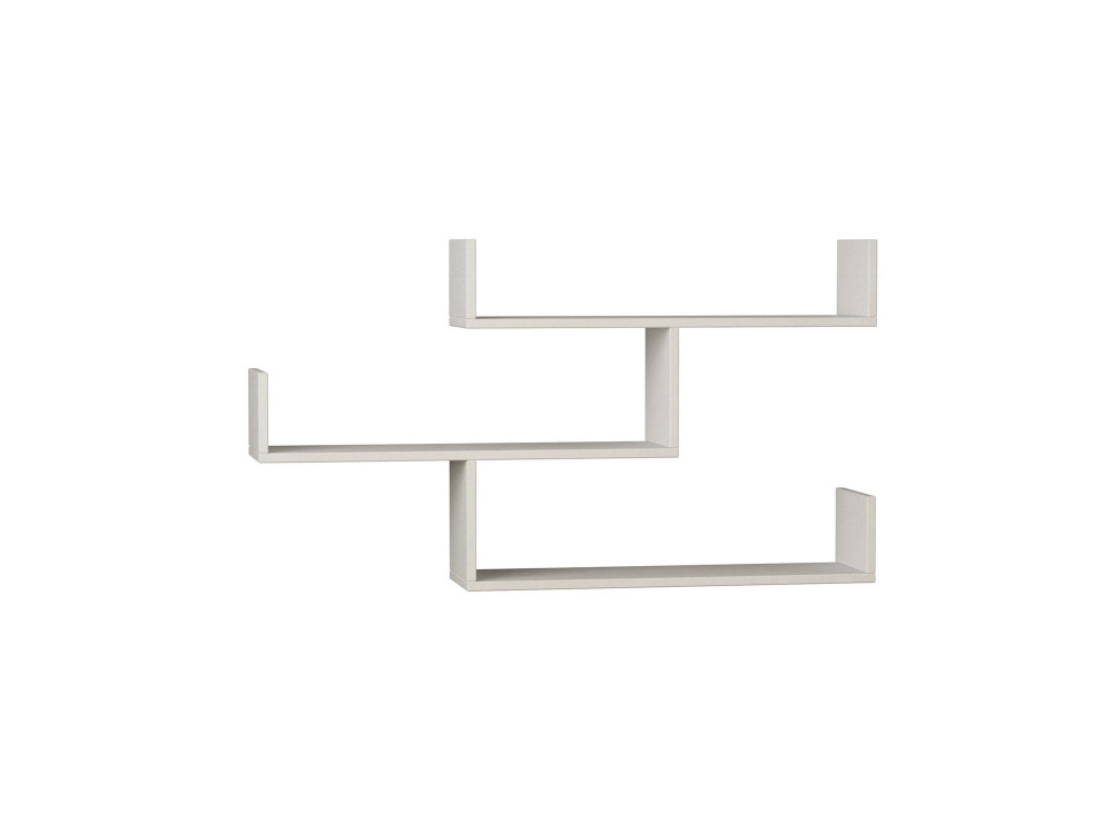 Mensola da parete in legno "Tibet" - 119 x 23 x 66 cm - Bianco