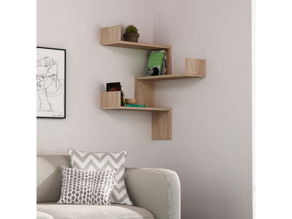 Mensola da parete in legno "Luksa" - 60 x 90 x 60 cm - Rovere