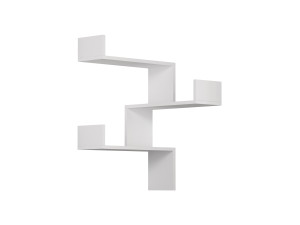 Mensola da parete in legno "Luksa" - 60 x 60 x 90 cm - Bianco