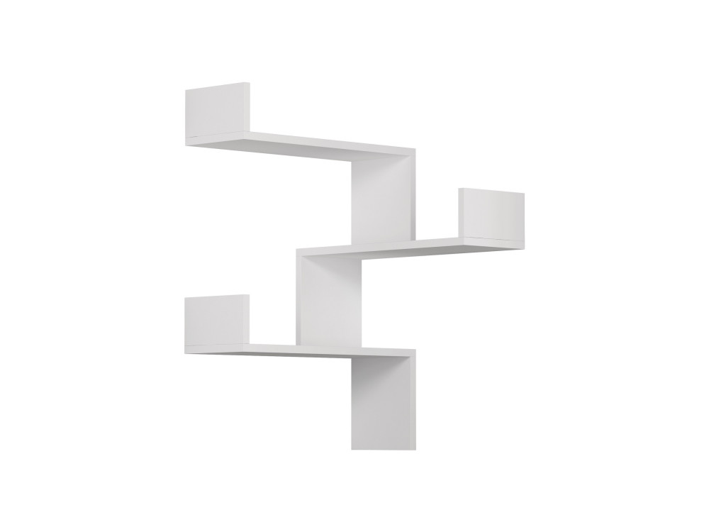 Mensola da parete in legno "Luksa" - 60 x 60 x 90 cm - Bianco