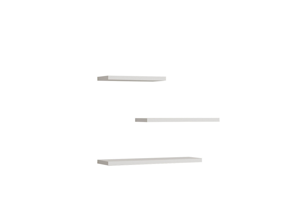 Mensola da parete in legno "Leila" - 50 x 14 x 2 cm - Bianco