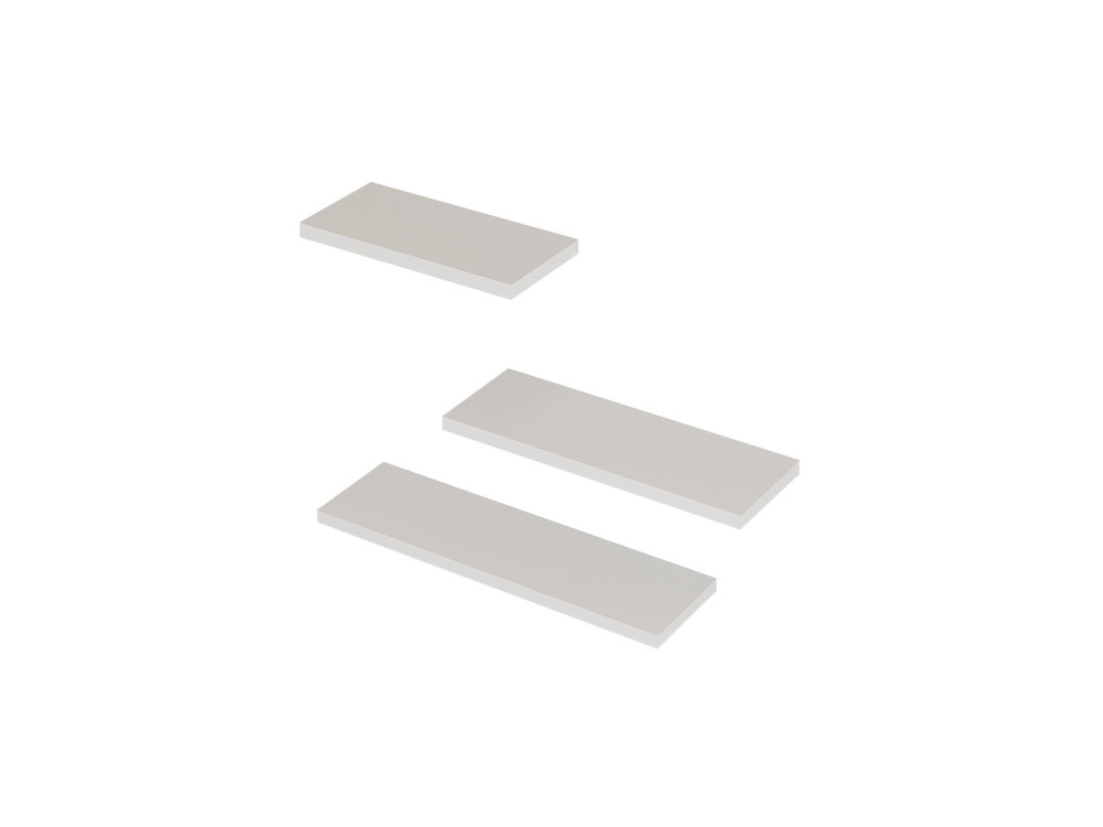Mensola da parete in legno "Leila" - 50 x 14 x 2 cm - Bianco