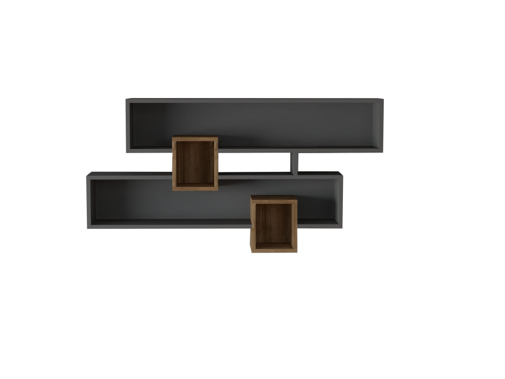 Mensola da parete in legno "Karen" - 120 x 22 x 75 cm - NoceAntracite