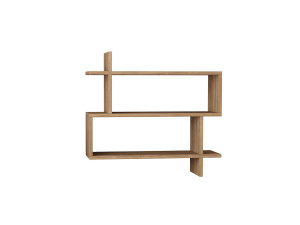 Mensola da parete in legno "Paralel" - 70 x 22 x 65 cm - Marrone