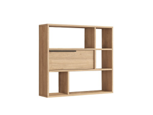 Mensola da parete in legno "Calvin" - 90 x 22 x 81 cm - Marrone