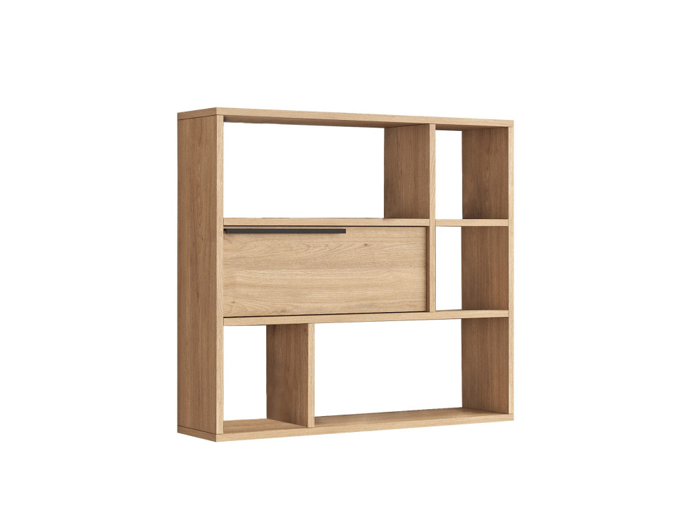 Mensola da parete in legno "Calvin" - 90 x 22 x 81 cm - Marrone