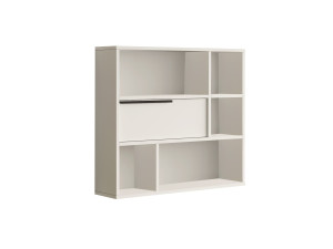 Mensola a muro in legno "Calvin" - 90 x 22 x 81 cm - Bianco