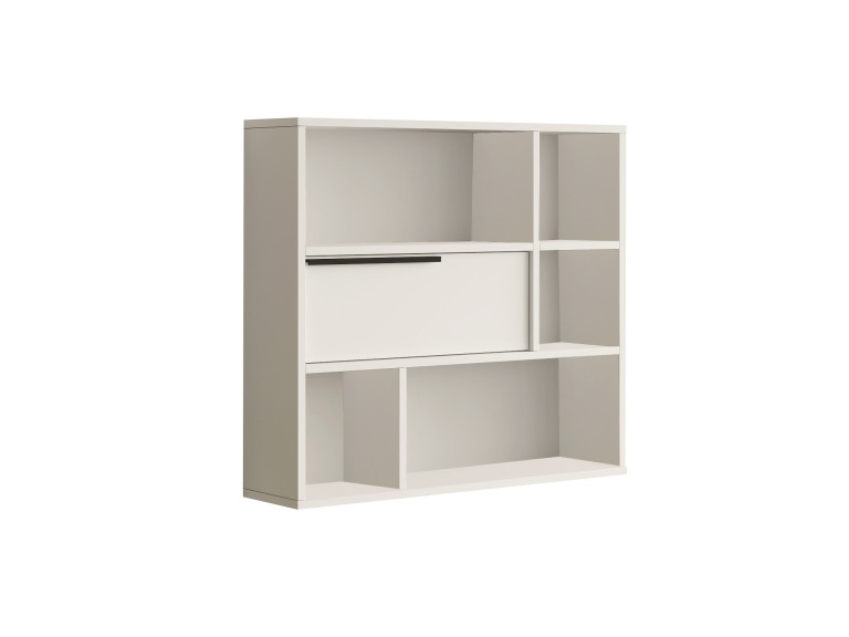 Mensola a muro in legno "Calvin" - 90 x 22 x 81 cm - Bianco