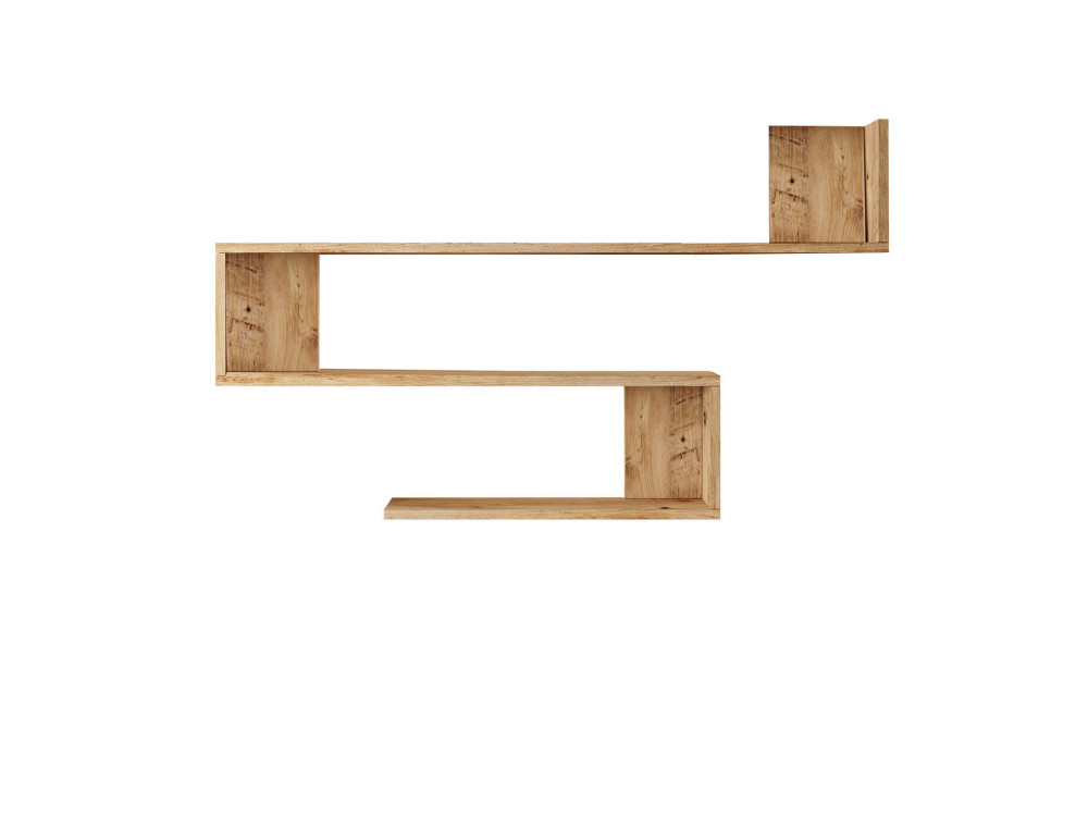 Mensola da parete in legno "Wlad" - 120 x 14 x 71 cm - Marrone