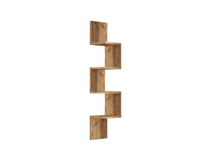 Mensola da parete in legno "Lula" - 22 x 22 x 117 cm - Marrone