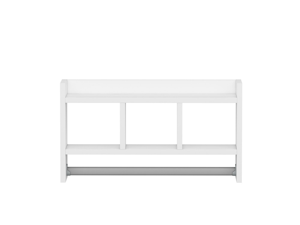 Mensola da parete in legno "Asya" - 63 x 14 x 35 cm - Bianco