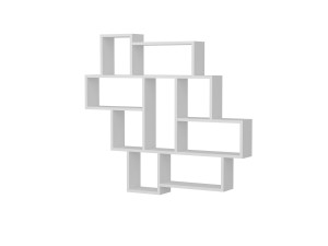 Mensola da parete in legno "Parola" - 115 x 15 x 103 cm - Bianco