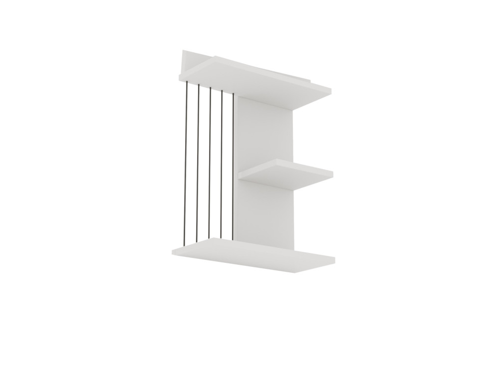 Scaffale a parete in legno "Kinik" - 40 x 19 x 60 cm - Bianco